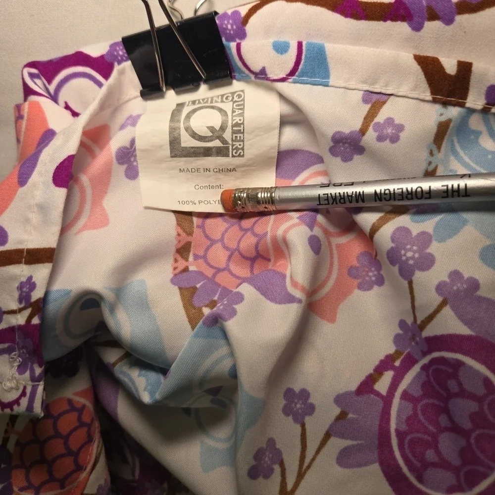 Living Quarters Owl Birds Twin Sheet Set Flat & Fitted Sheet Pink Purple Blue